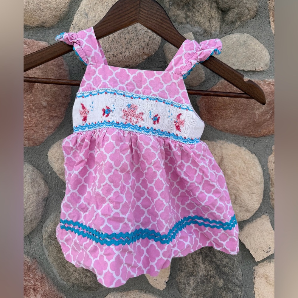 Smocked or Not Pink and White Set